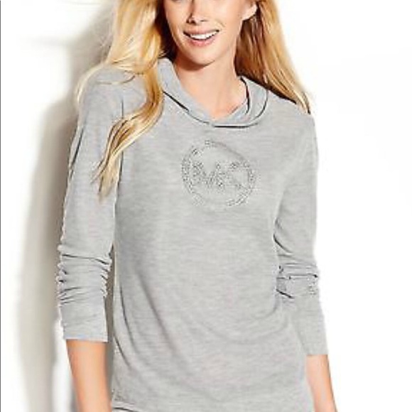 michael kors hoodie womens grey